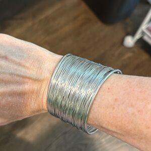 Unique Silver Cuff Bracelet - Good Condition